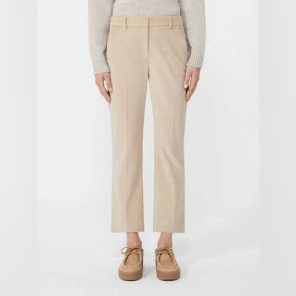 Weekend Max Mara Corduroy High Waisted Capri Pants In Beige VGUC Size US8